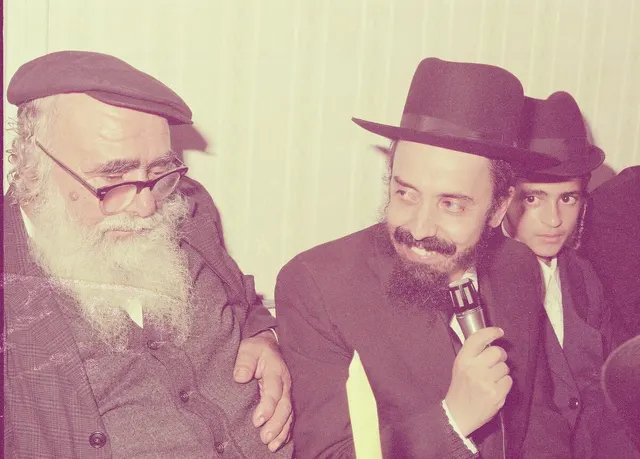 הסבא רבי יוסף צדוק זצ״ל עם מרן הגאון רבי שלמה קורח זצ״ל