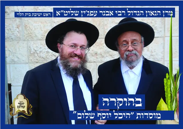 מרן הגאון הגדול רבי אבנר עפגין שליט"א, ראש ישיבת בית הלוי
